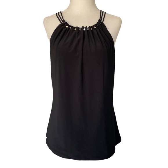 White House Black Market Tops - White House Black Market Black Studded Tank Blouse Small